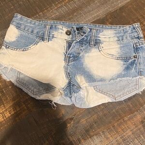 Billabong Faded Blue and White Jean Shorts